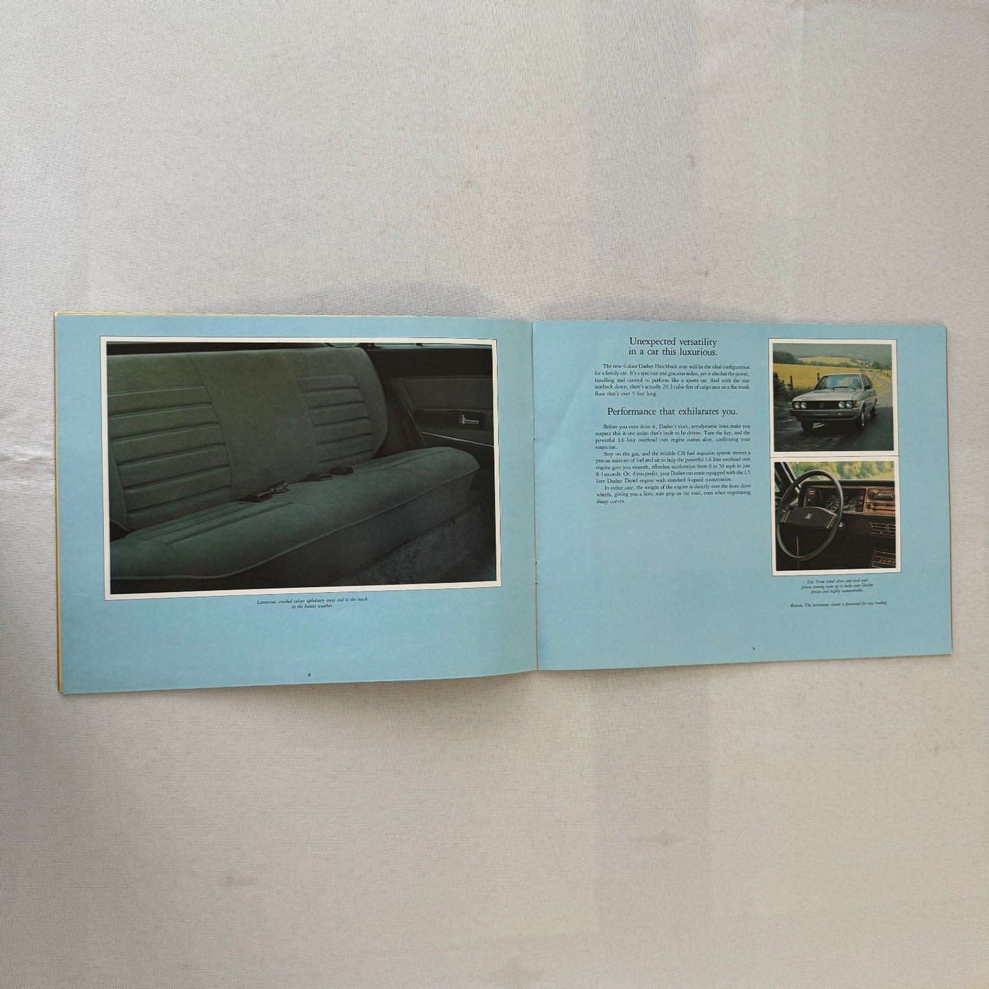 Volkswagen Dasher Car Sales Brochure Catalog Advertising VW Station Wagon Hatch