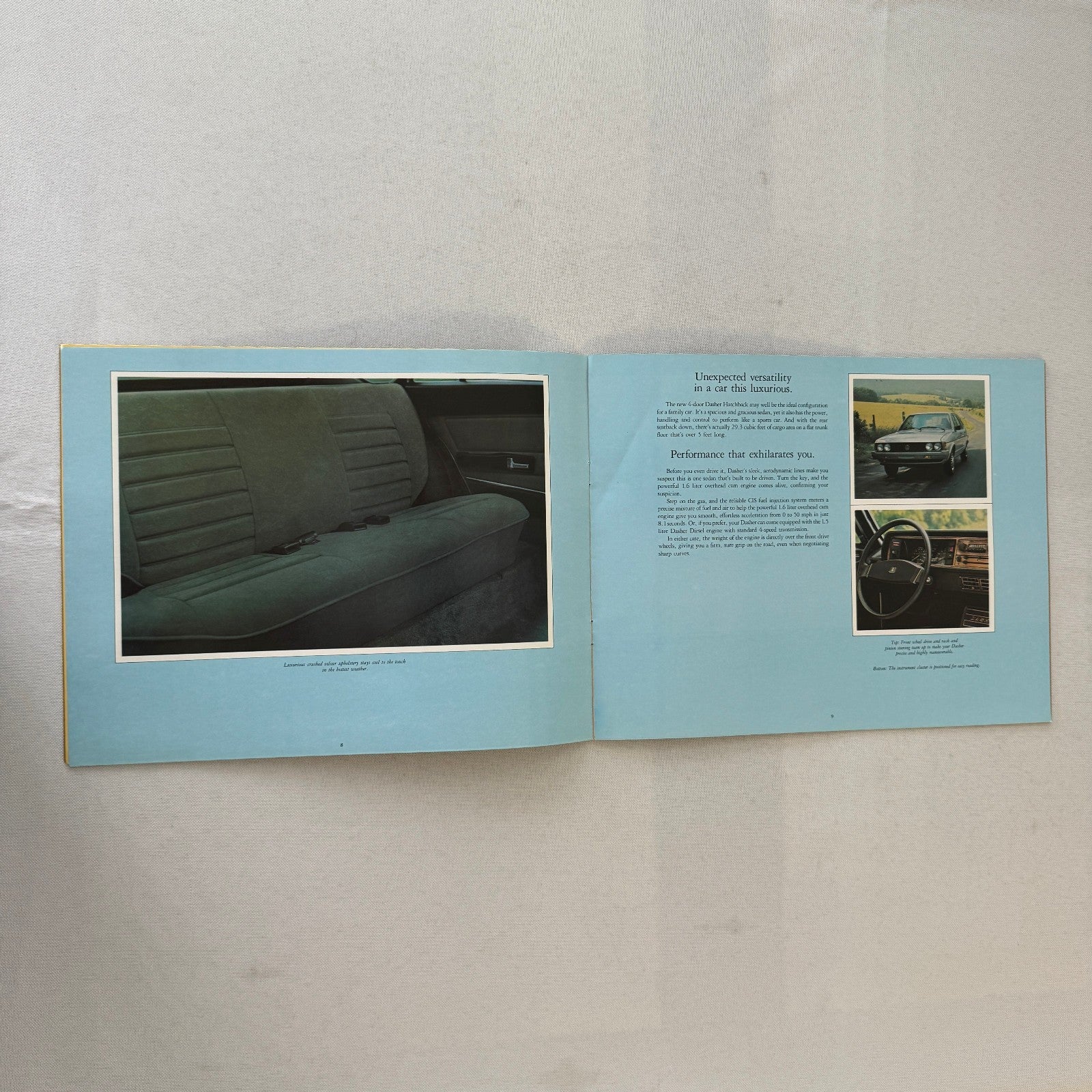 Volkswagen Dasher Car Sales Brochure Catalog Advertising VW Station Wagon Hatch