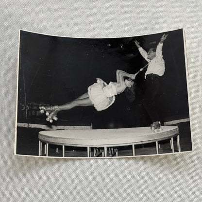 Circus Rollerskating Roller Skate Circus Act Photo Photograph Vintage