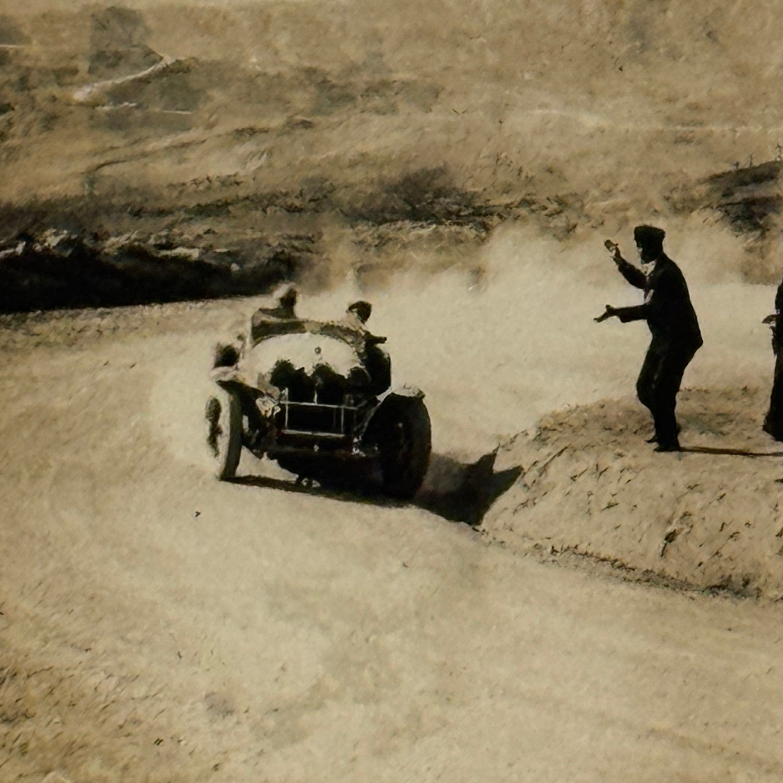 Vintage Racing Car Photo Photograph Early Automobile Motorsport