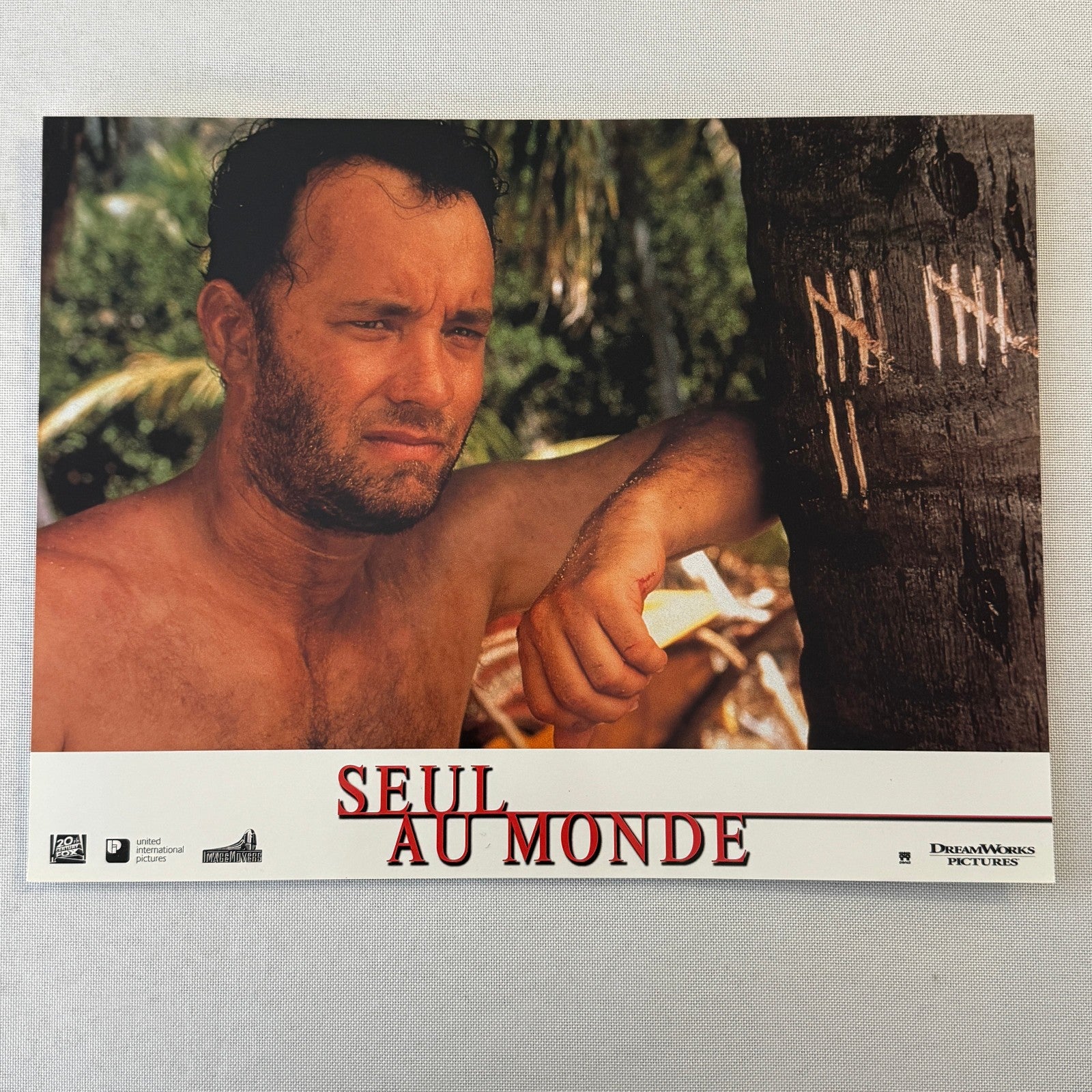 Vintage Movie Lobby Card Poster Lot Cast Away Seul Au Monde FRENCH Tom Hanks