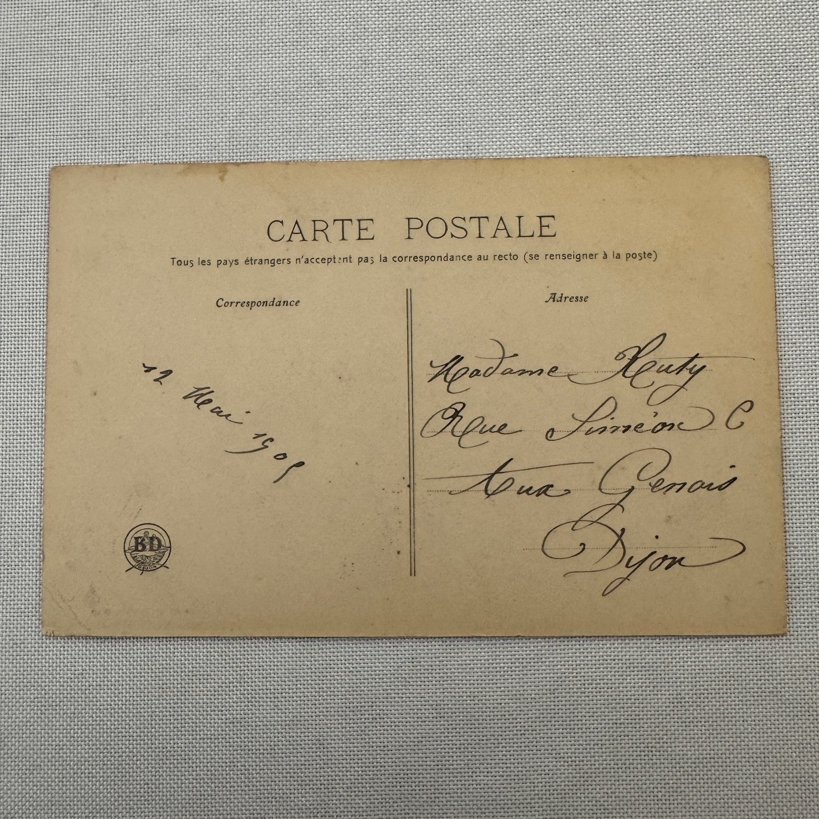 Vintage Zeppelin Airship Dirigible Postcard Post Card French