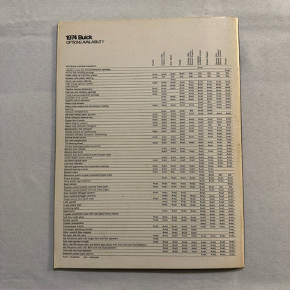 1974 Buick Sales Brochure Catalog Estate Wagon Electra Riviera Apollo Regal +