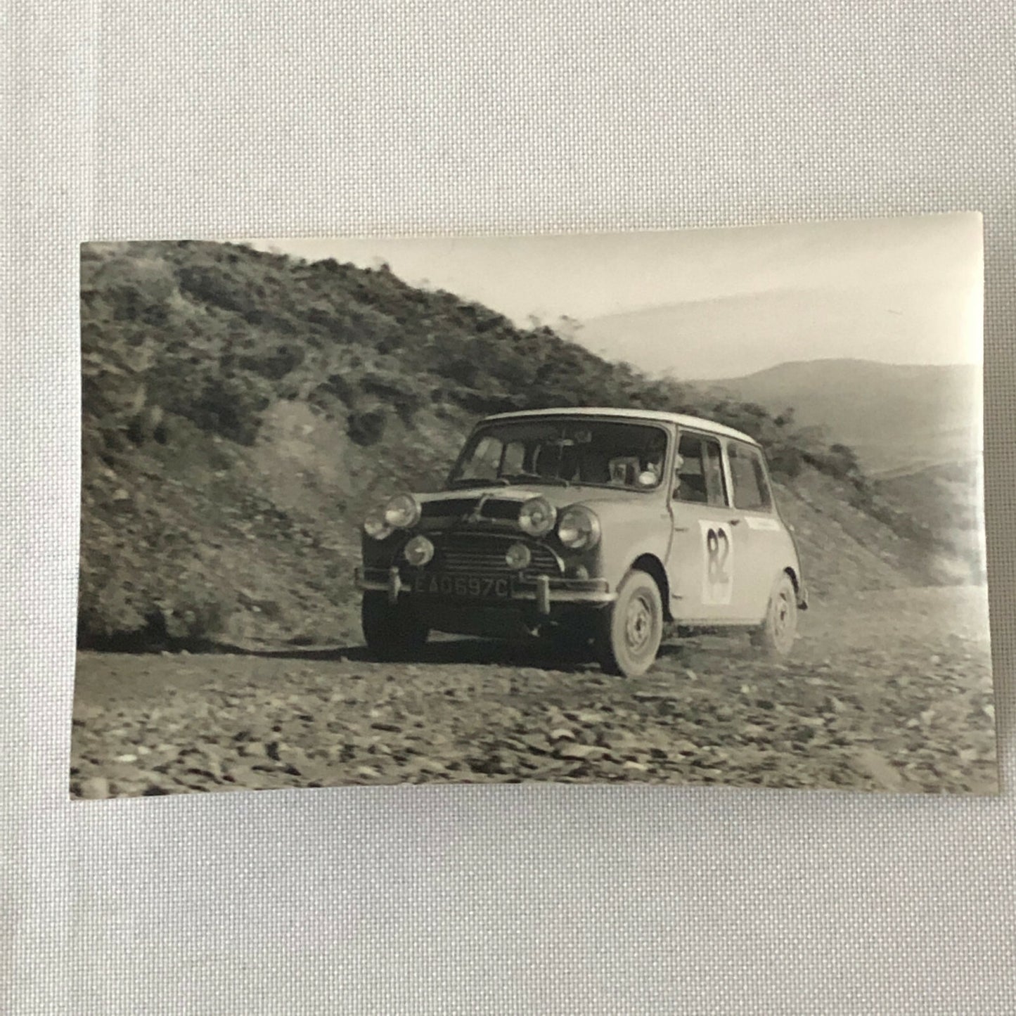 Vintage MINI Racing Car Photo Photograph Print - Rally Rallye Car ? 