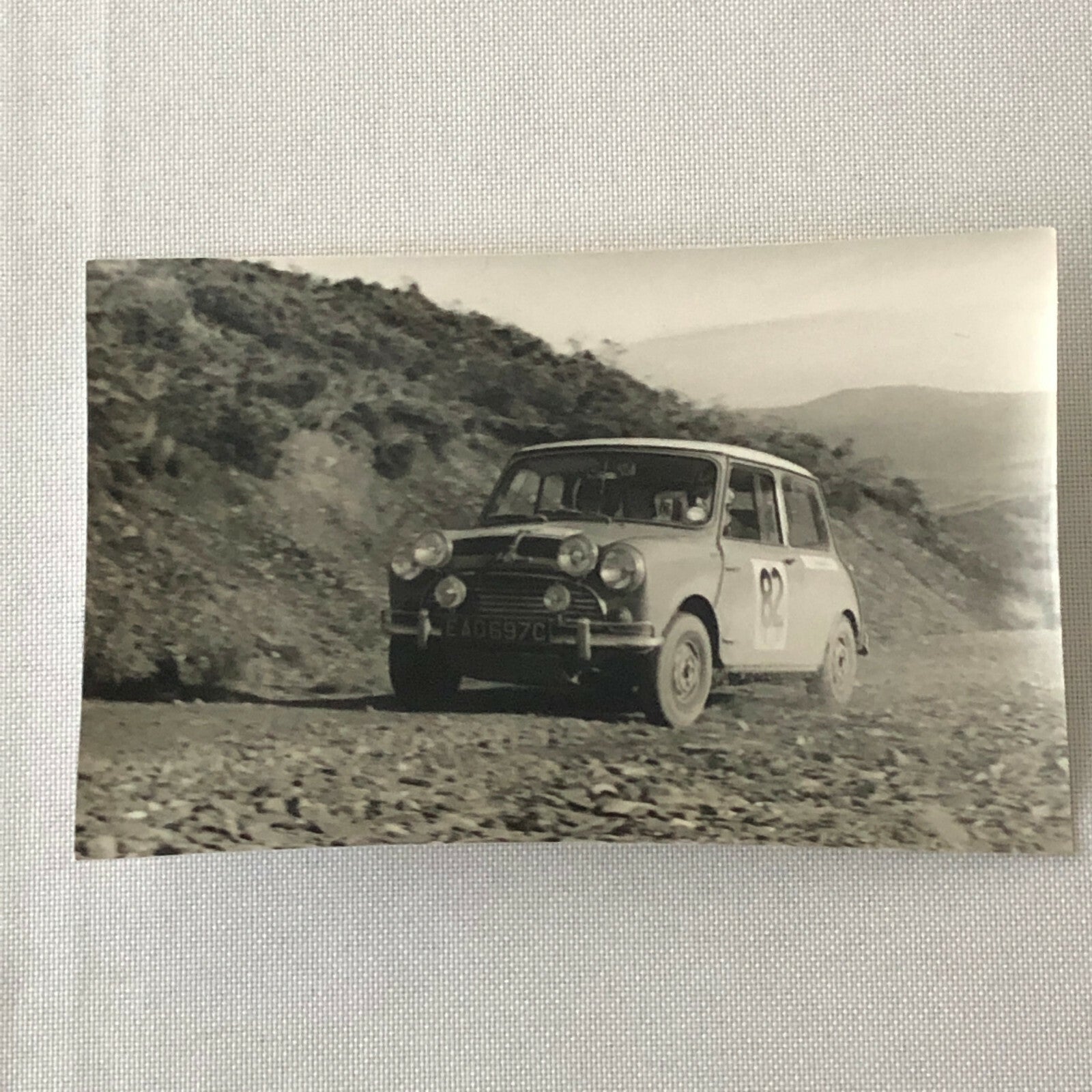 Vintage MINI Racing Car Photo Photograph Print - Rally Rallye Car ? 