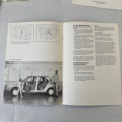 1980 Renault 5 Safety Testing Car Press Kit Brochure Photos Vintage GERMAN Text
