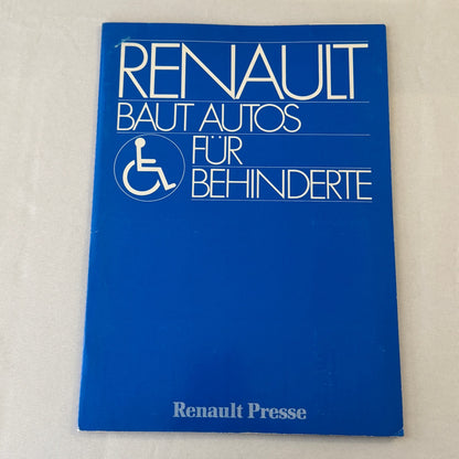 1981 Renault Disabled Driver Car Press Kit Brochure Photos Renault 5 18 Fuego