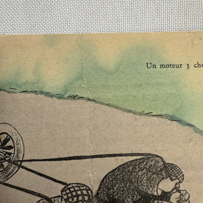 Vintage Car Automobile Postcard Post Card Humour French