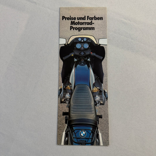 1979 BMW Motorcycle Price and Options Brochure Catalog R65 R100 R80 R45 GERMAN