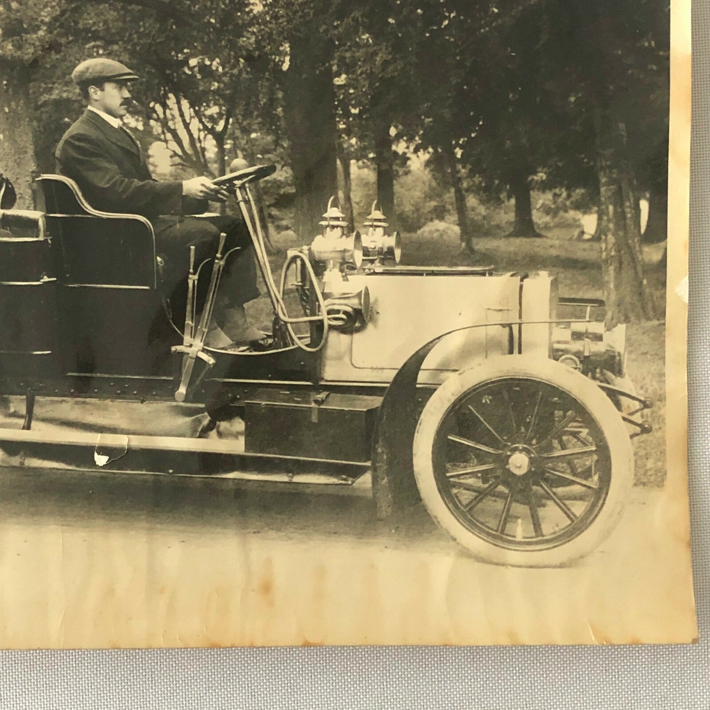 Vintage Photograph Photo Early Antique Car with Driver