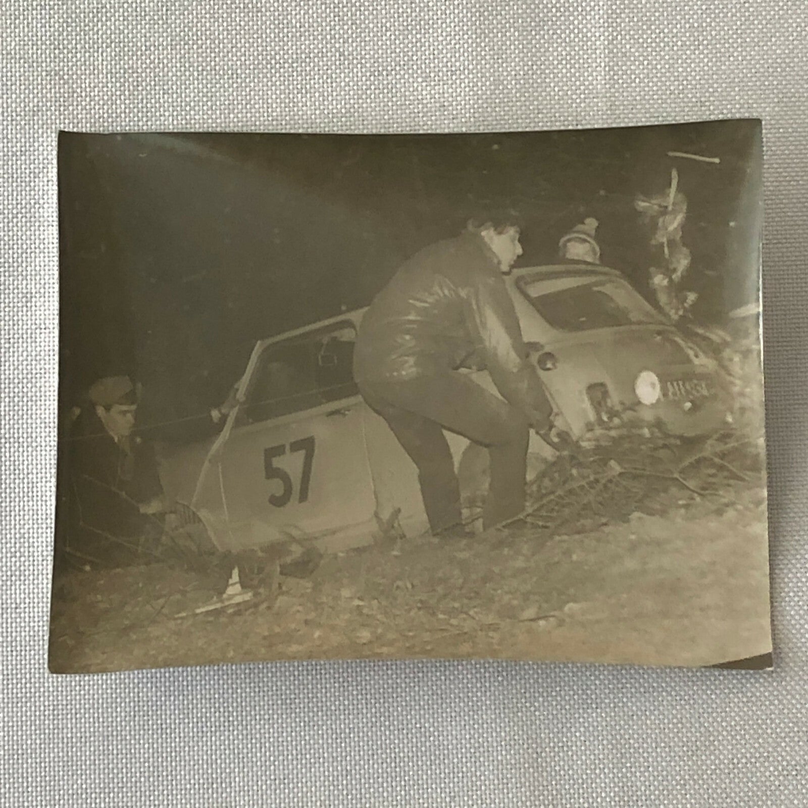Vintage MINI Racing Car Photo Photograph Print - Rally Rallye Car ? 