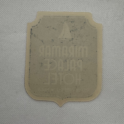 Vintage Hotel Travel Luggage Label Rio de Janeiro Brazil Brasil Miramar Palace