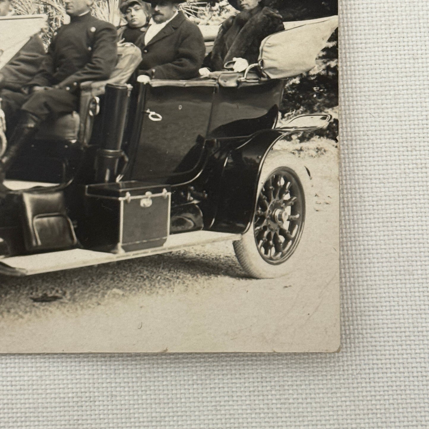 Antique Car Automobile People Italian Real Photo Postcard RPPC Photograph
