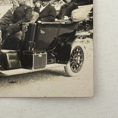 Antique Car Automobile People Italian Real Photo Postcard RPPC Photograph