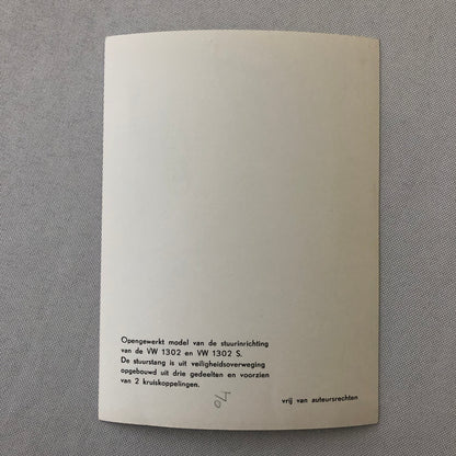 Vintage Volkswagen VW Beetle Factory Press Photo Photograph DUTCH Caption 1970