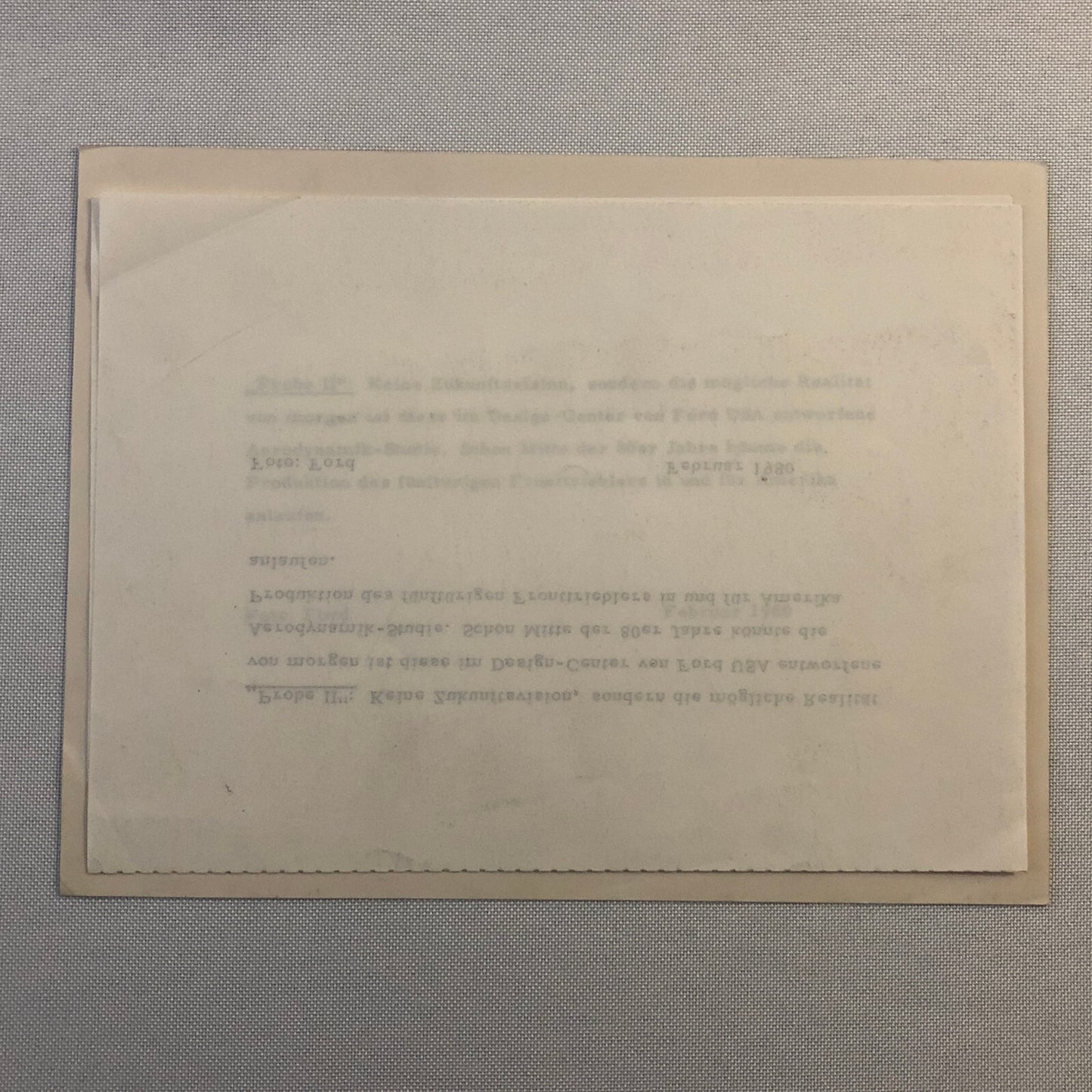 1980 Ford Probe II Concept Car Design Photo Photograph Germany