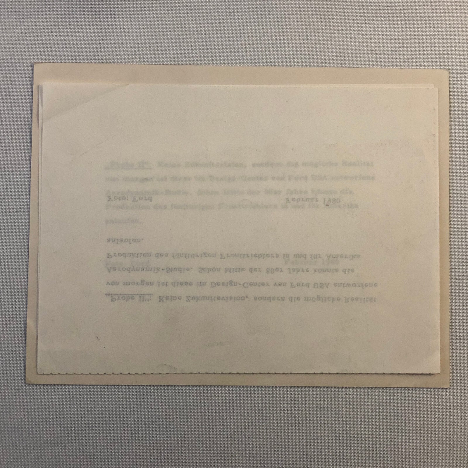 1980 Ford Probe II Concept Car Design Photo Photograph Germany