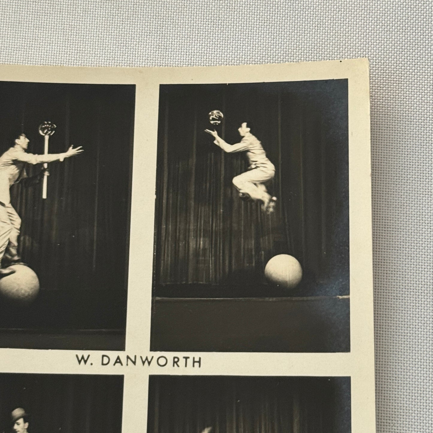 Vintage Circus Acrobat Balancing Act Photo Photograph W Danforth