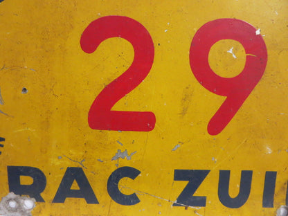 1957 RAC Zuid Brabant Grensrit Rally Rallye Participant Plate Plaque Sign #29