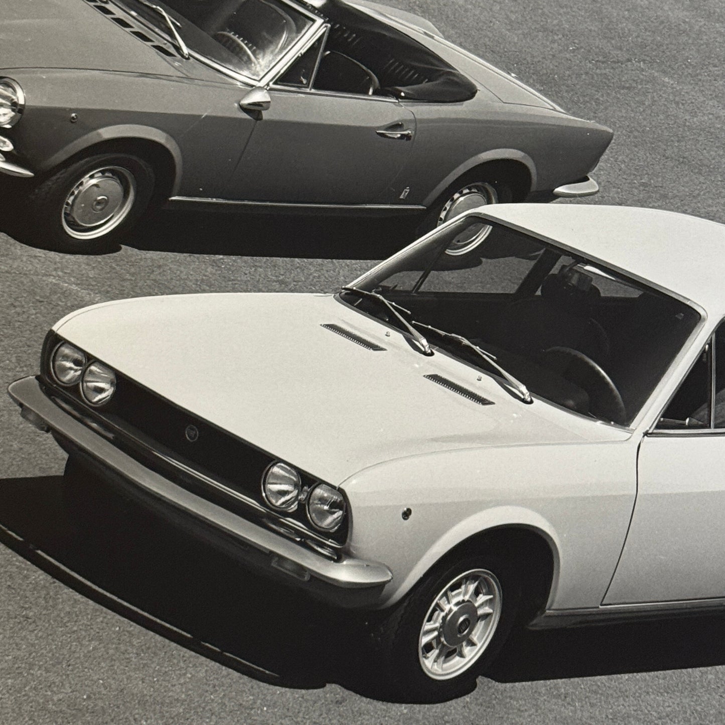 FIat 124 Sport Coupe and Spider Car Factory Press Photo Photograph Print Vintage