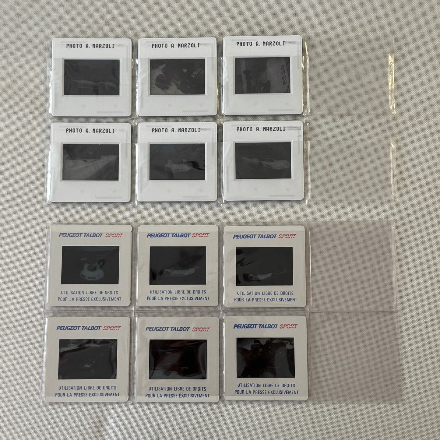 Vintage Peugeot 905 Racing Car Press Kit Motorsport Race Photos 35mm Slides