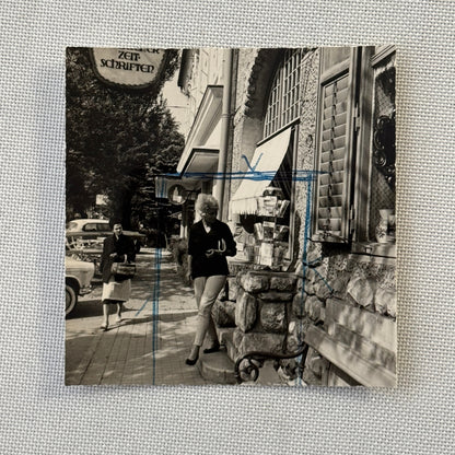 Vintage Photo Photograph Women Cars Shops Germany
