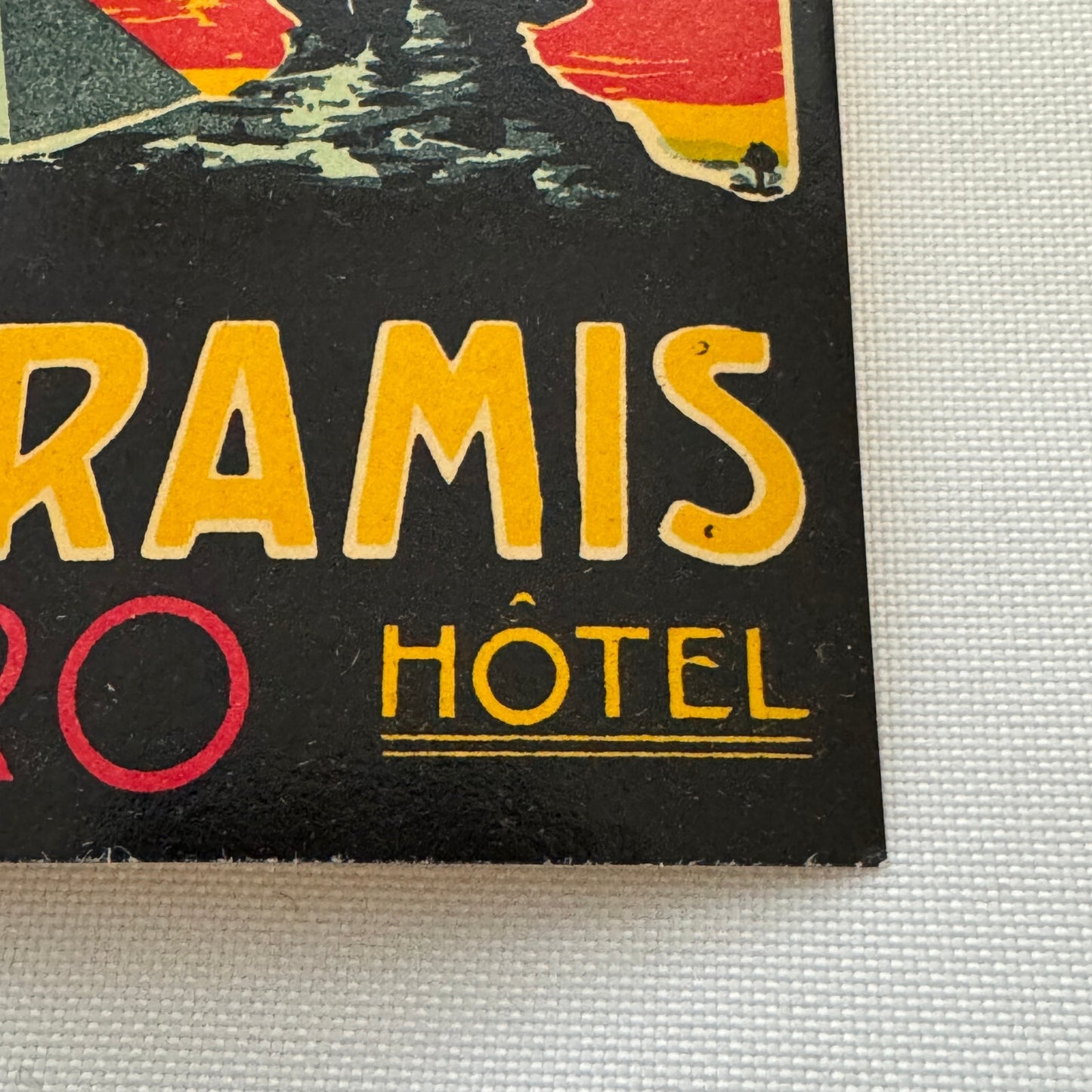 Vintage Travel Luggage Label Hotel Semiramis Cairo Egypt Egyptian