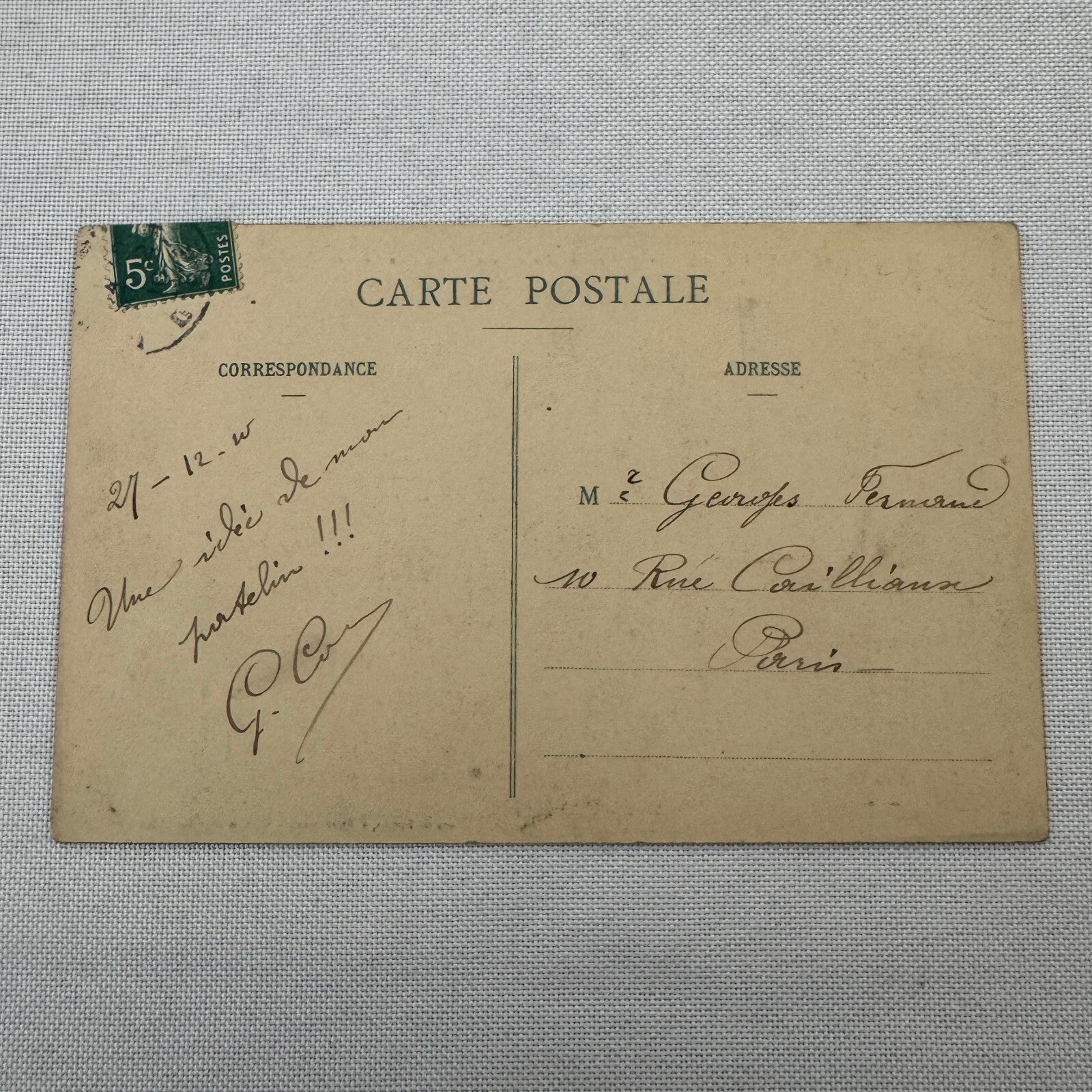 Vintage Zeppelin Airship Dirigible Postcard Post Card French Le Clement Bayard