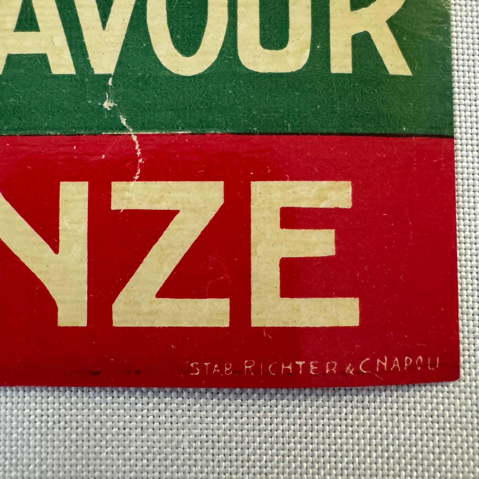 Vintage Hotel Travel Luggage Label Hotel Cavour Firenze Florence Italy Italian