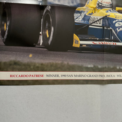 Ricardo Patrese Williams Renault FW13B F1 Formula One Car Racing Poster Champion