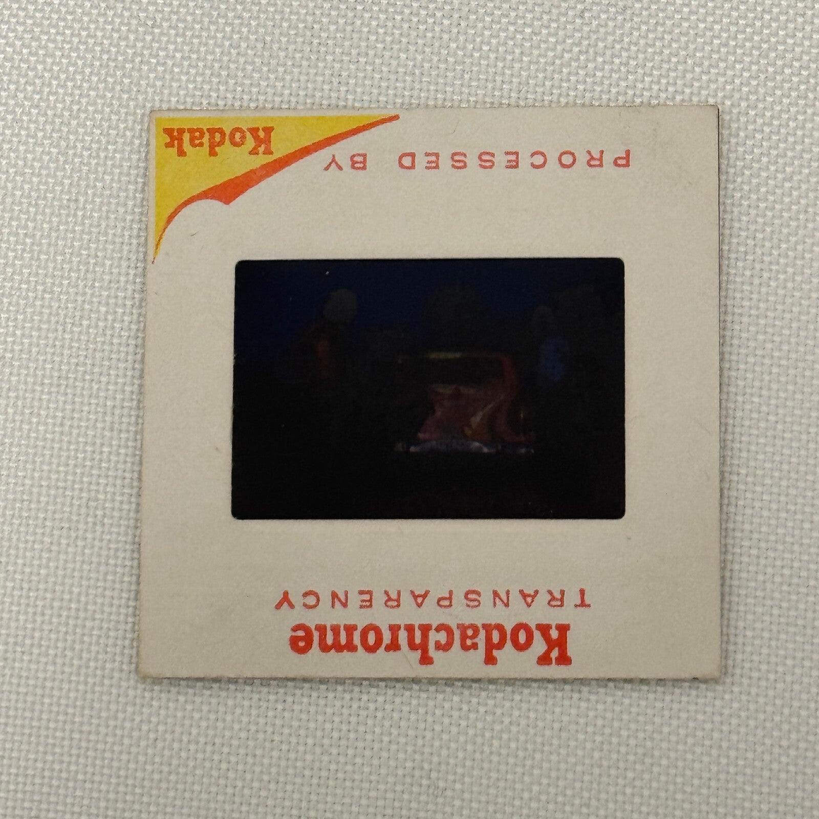 35MM Vintage Photo Slide Men with Unique Art Car Hippie