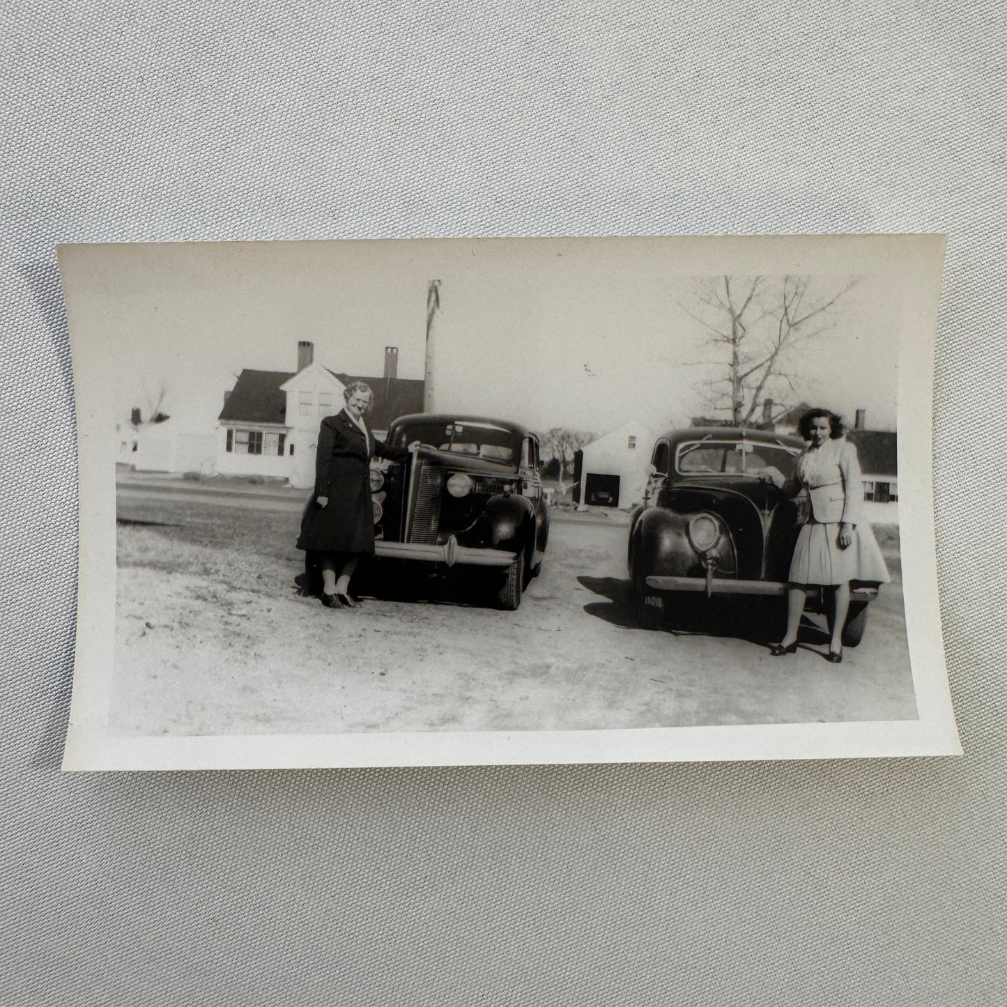 Vintage Car Automobile Photo Photograph Print Women with Vehicles