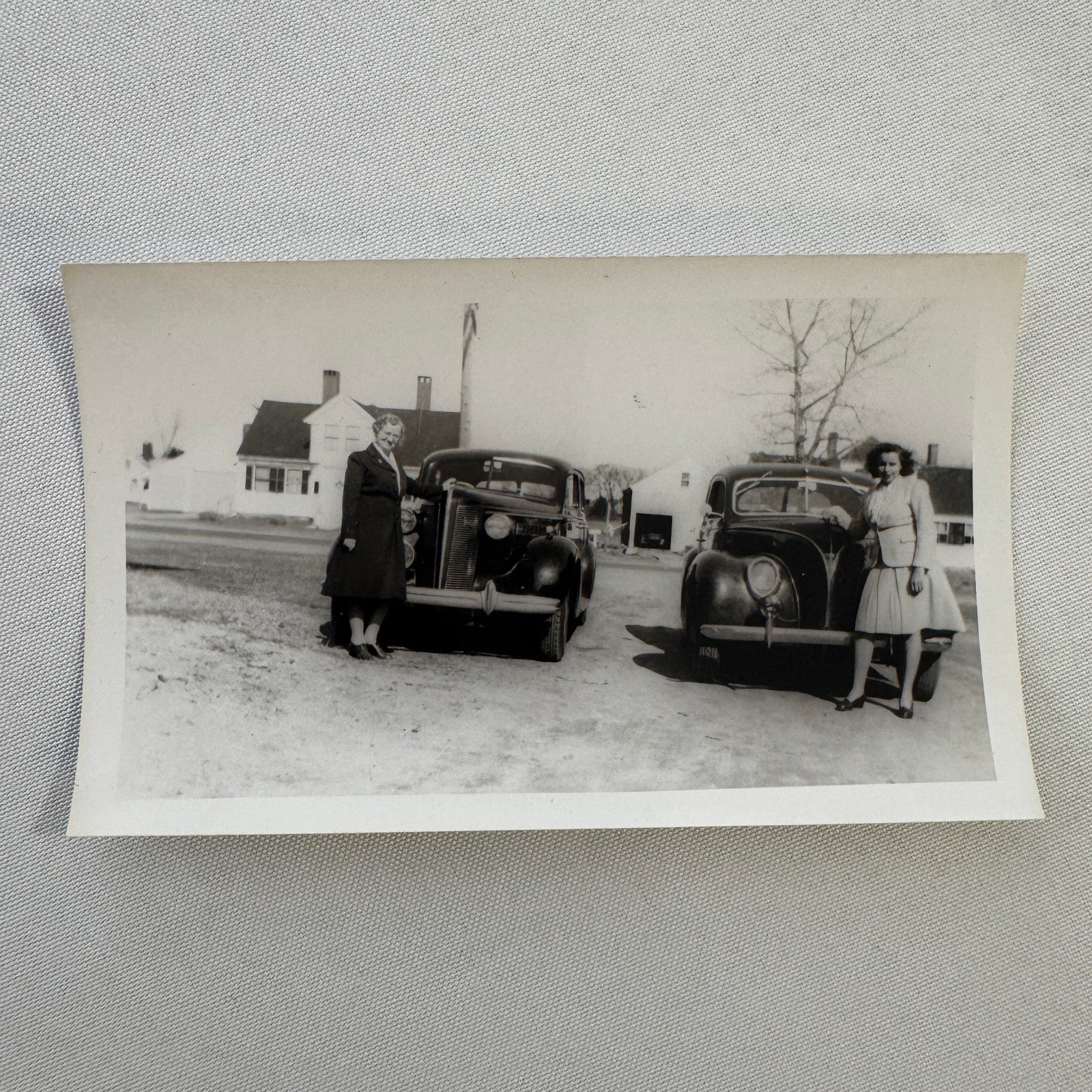 Vintage Car Automobile Photo Photograph Print Women with Vehicles