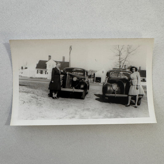 Vintage Car Automobile Photo Photograph Print Women with Vehicles