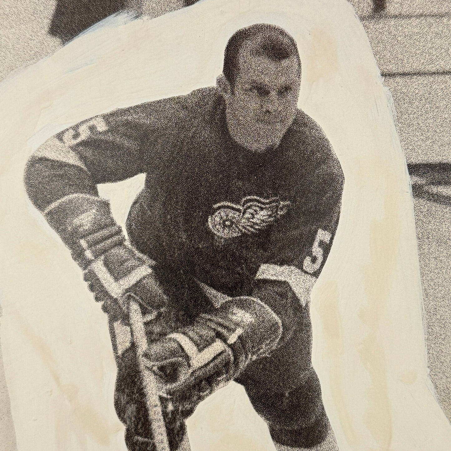 Detroit Red Wings Hockey Player Photo Photograph Vintage Carl Brewer