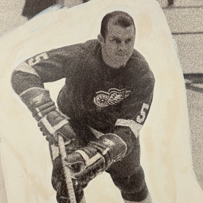 Detroit Red Wings Hockey Player Photo Photograph Vintage Carl Brewer