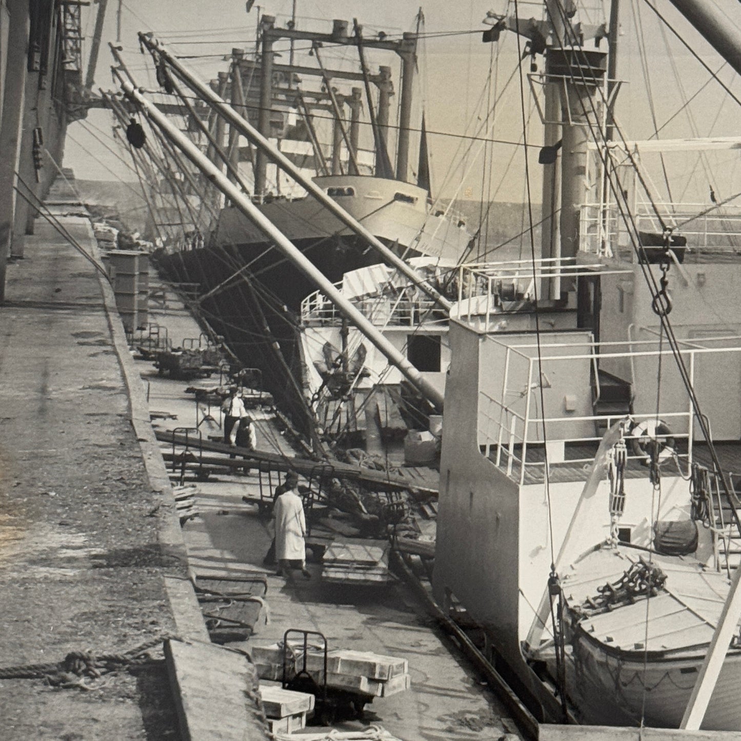 Montreal Harbour Ship Boat Press Photo Photograph 1964 Vintage