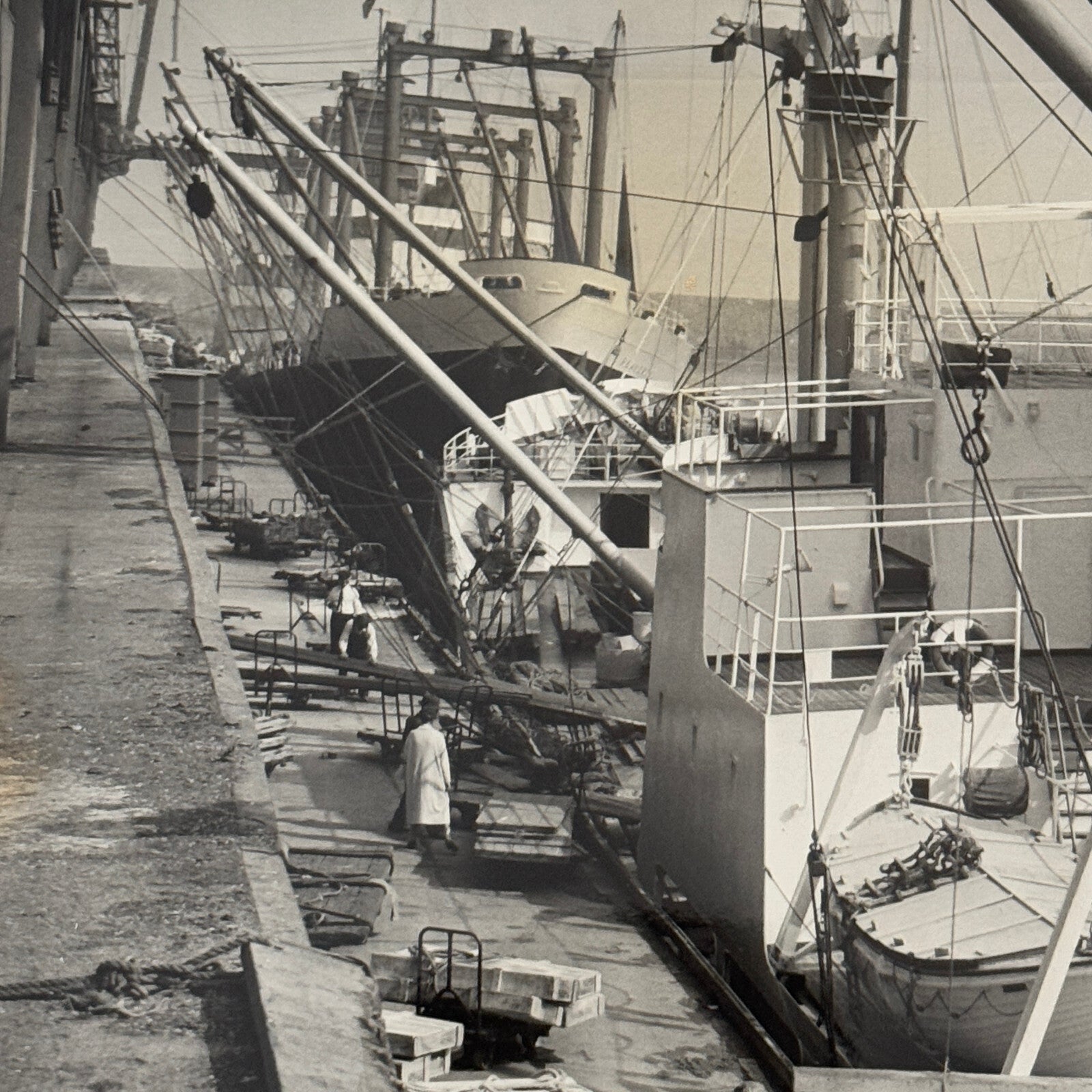 Montreal Harbour Ship Boat Press Photo Photograph 1964 Vintage