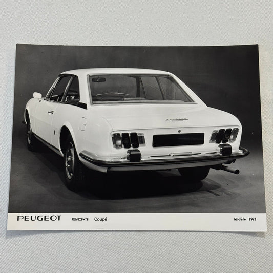 1971 Peugeot 504 Coupe Factory Press Photo Photograph Vintage