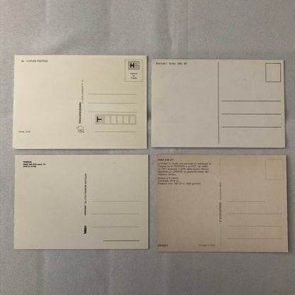 Ferrari 246 GT Dino Vintage Postcard Lot of 4 - Ferrari 246GT 246GTS 246 GTS