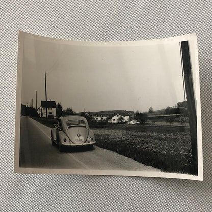 Vintage Photo Photograph Snapshot Cars VW Volkswagen Beetle Bug Car