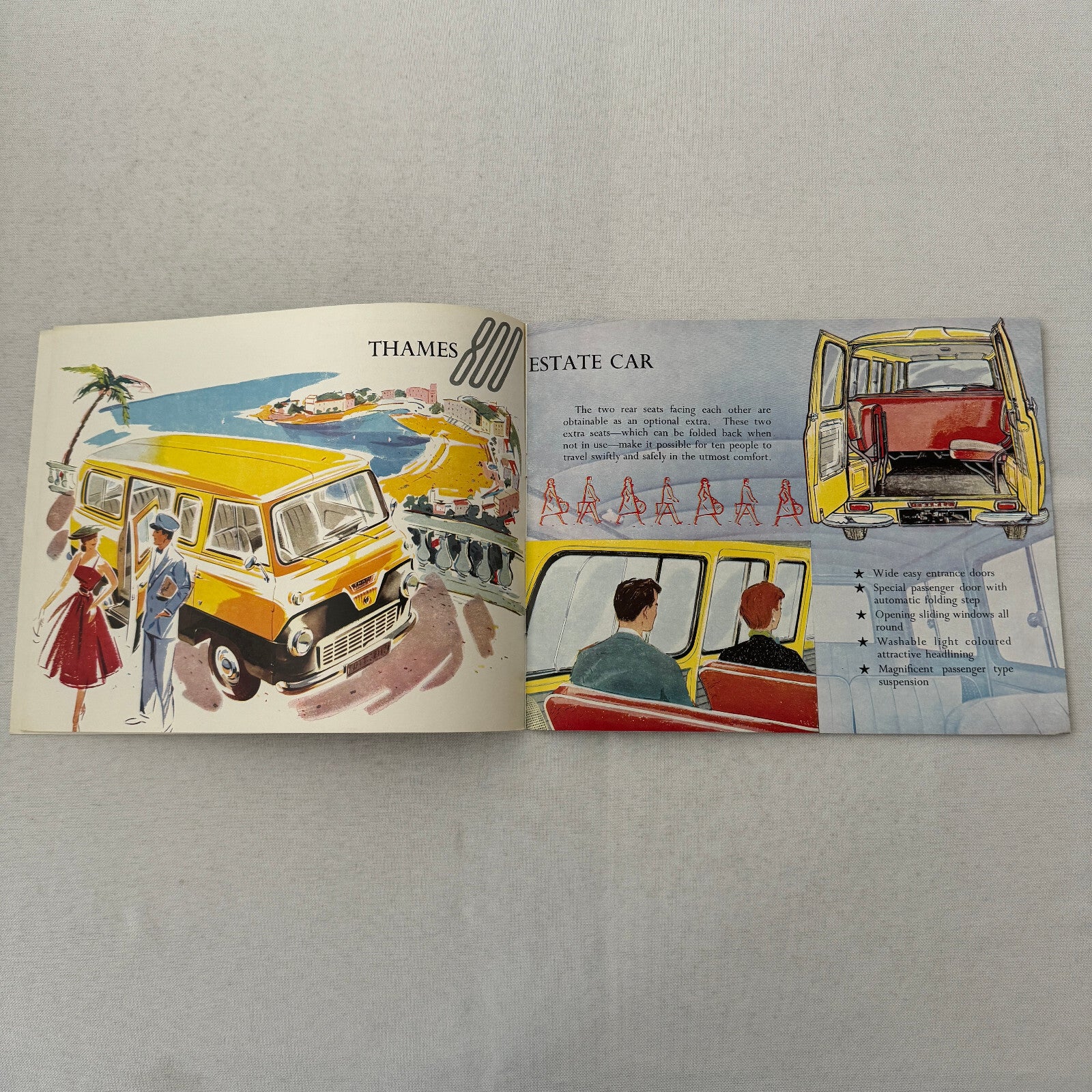 Thames 800 Estate Car and Express Bus Sales Brochure Catalog Vintage Advertising