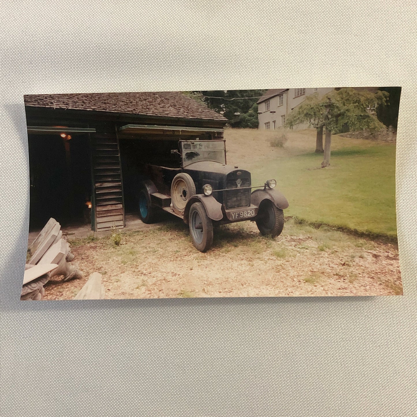 Vintage 1927 Trojan 3 Door Car Barn Find Photo Photograph Print Junk Yard 