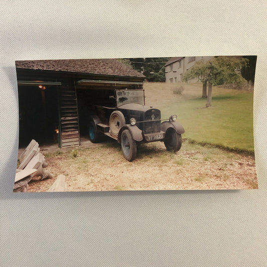 Vintage 1927 Trojan 3 Door Car Barn Find Photo Photograph Print Junk Yard 