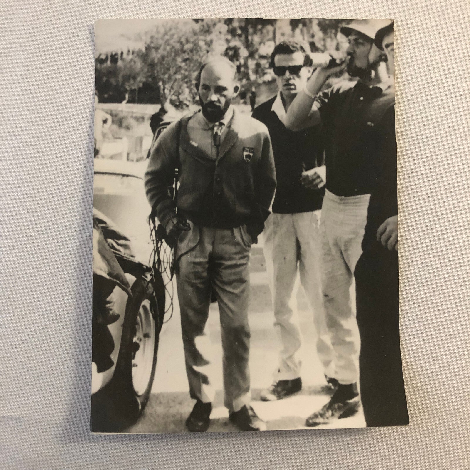 Vintage 1963 Stirling Moss and Joakim Bonnier Racing Press Photo Photograph 