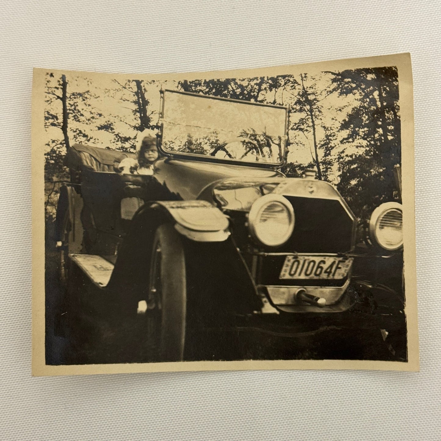 Vintage Automobile Photo Photograph Print Snapshot Antique Car Child Girl