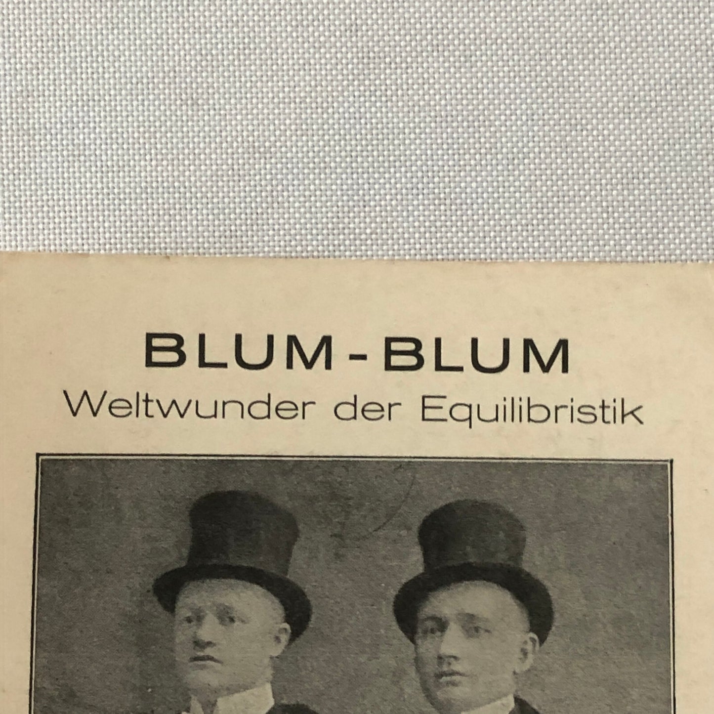 Circus Balancing Act Equilibristic Blum and Blum German Postcard Post Card
