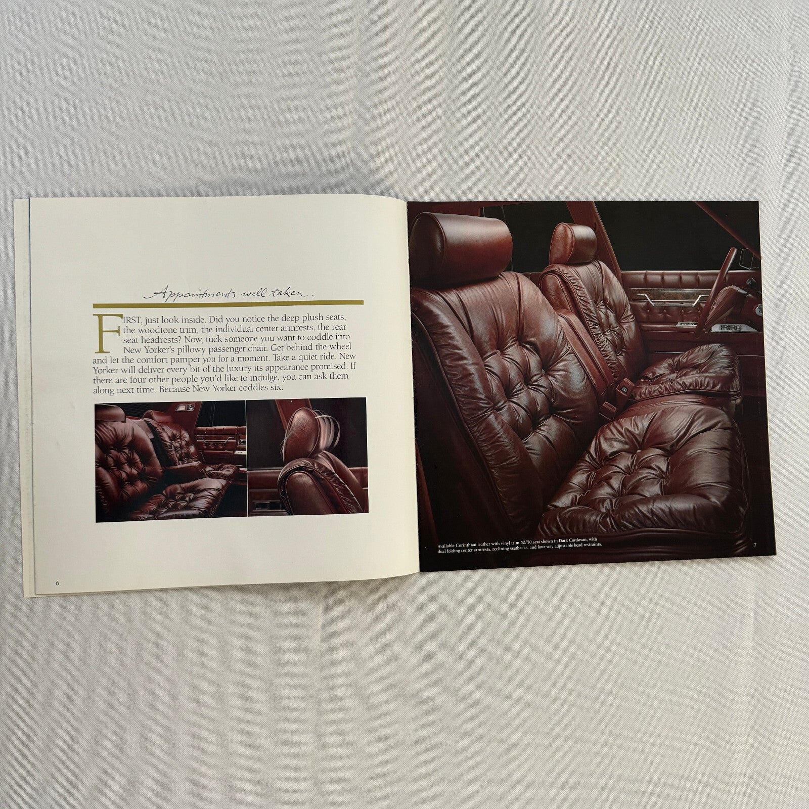 1986 Chrysler New Yorker Car Sales Brochure Catalog Advertising