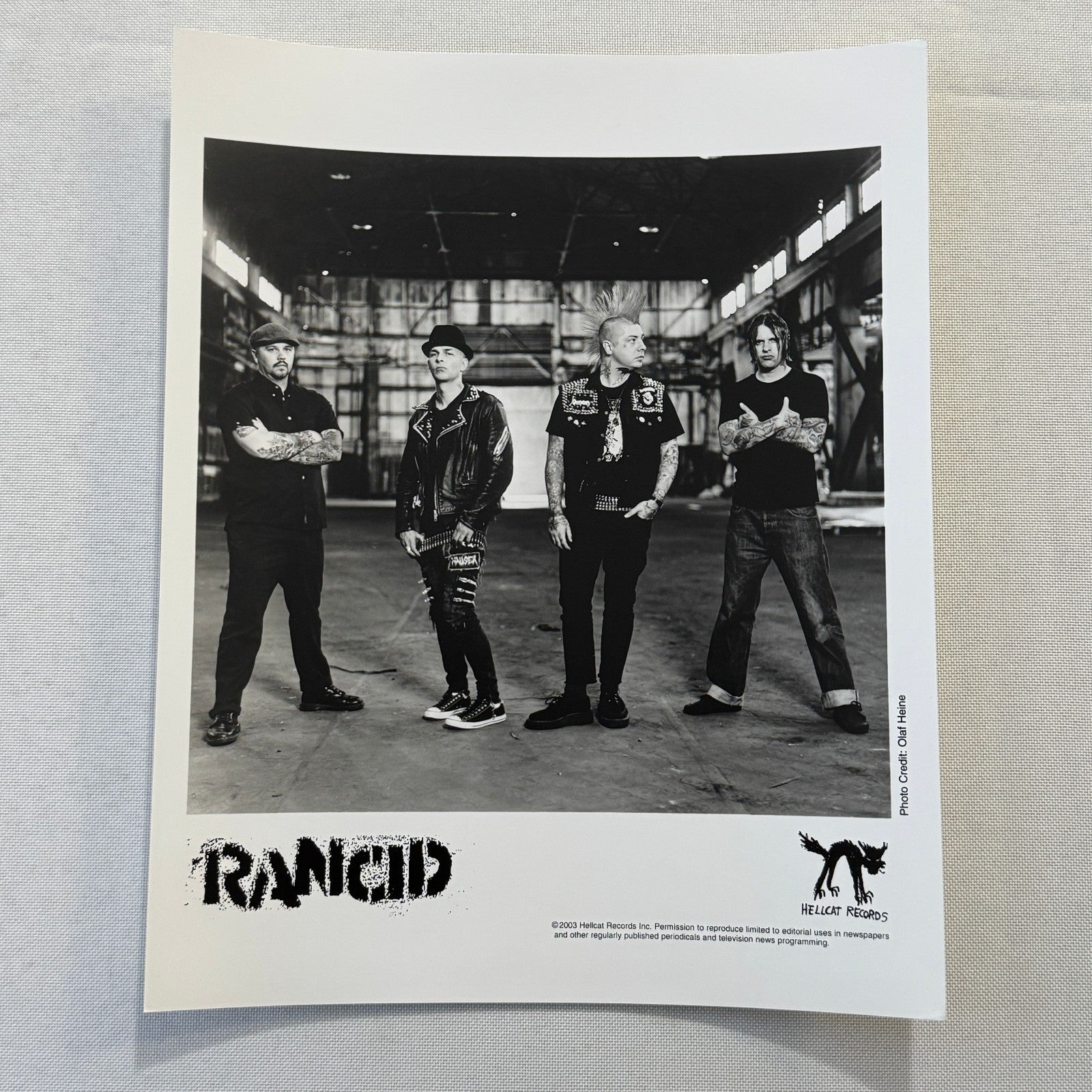 Rancid Music Publicity Press Photo Photograph Band Punk Rock Band 2003