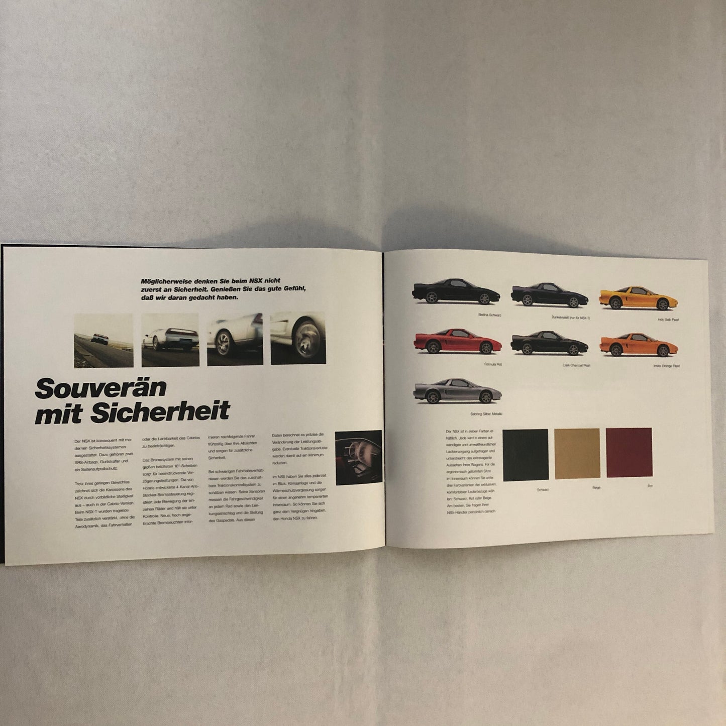 1997 1998 Honda NSX Car Sales Brochure Catalog GERMAN TEXT European Market